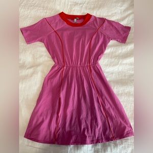ASOS pink and red dress
